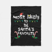Couverture Polaire Probablement Santas Favorite Noël Noël Match de fa (Devant)