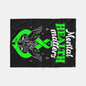 Couverture Polaire Problèmes de santé mentale Fleurs Sensibilisation  (Devant (Horizontal))