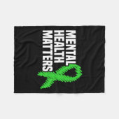 Couverture Polaire Problèmes de santé Ruban vert Sensibilisation en s (Devant (Horizontal))