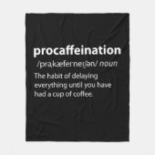 Couverture Polaire Procaffeination Funny Dictionary Definition (Devant)