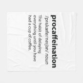 Couverture Polaire Procaffination Funny Dictionnaire Définition (Devant (Horizontal))