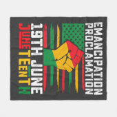 Couverture Polaire Proclamation d'émancipation Juneteenth Liberté noi (Devant (Horizontal))