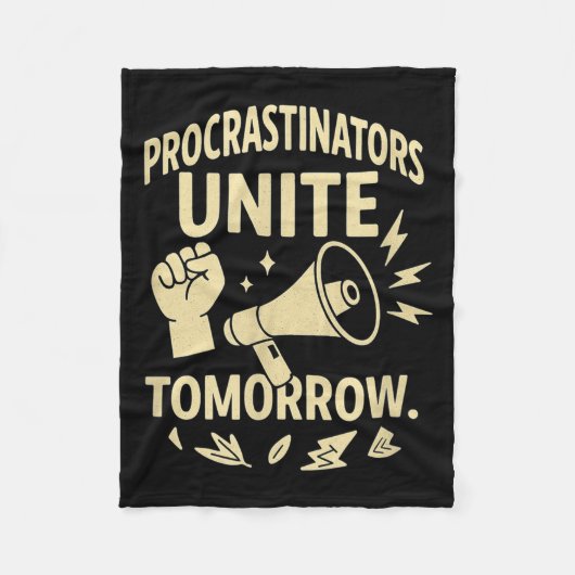 Couverture Polaire Procrastinators Unite Tomorrow Funny Lazy Gift Tee (Devant)
