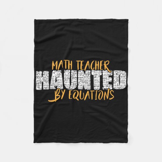 Couverture Polaire Prof de maths Amateur de maths effrayant Halloween (Devant)