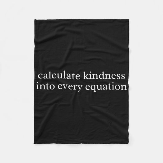 Couverture Polaire Prof de maths Calculez la gentillesse dans chaque (Devant)