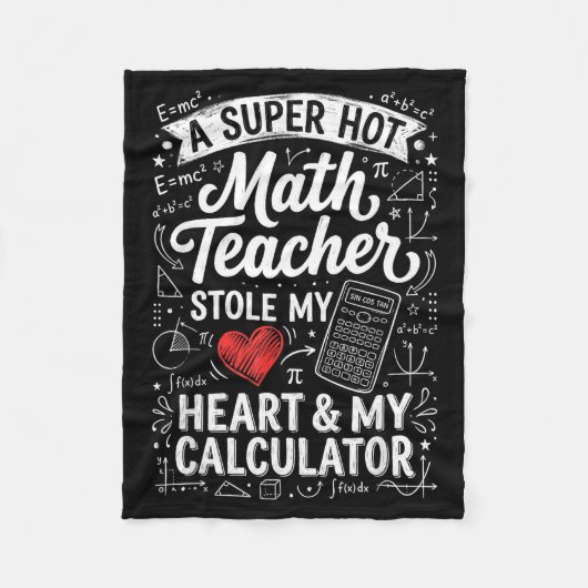 Couverture Polaire Prof de maths chaud a volé ma calculatrice tableau (Devant)