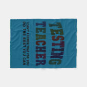 Couverture Polaire Prof testeur de test drôle jour de test bruh maths (Devant (Horizontal))