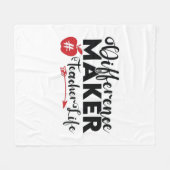 Couverture Polaire Professeur Art Différence Maker Vie de l'enseignan (Devant (Horizontal))