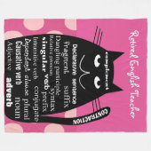 Couverture Polaire Professeur d'anglais à la retraite Fleece Blanket  (Devant (Horizontal))