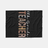 Couverture Polaire Professeur de 6e année Leopard Appréciation pour l (Devant (Horizontal))