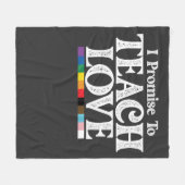 Couverture Polaire Professeur De Fierté LGBT Je Promets D'Enseigner L (Devant (Horizontal))