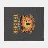 Couverture Polaire Professeur de Halloween Sorcière Chat Design (Devant (Horizontal))