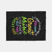 Couverture Polaire Professeur de musique - Aidez les enfants à faire (Devant (Horizontal))