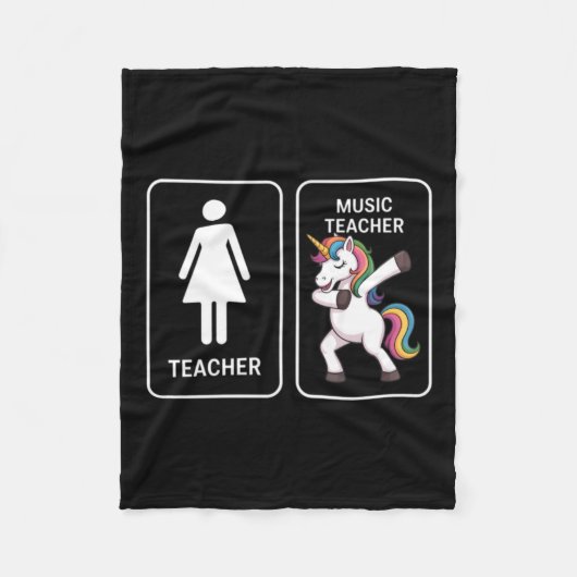 Couverture Polaire Professeur de musique licorne drôle (Devant)