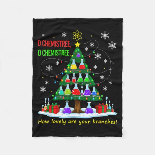 Couverture Polaire Professeur de sciences de Noël 67 Meme Santa Oh Ch (Devant)
