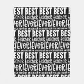 Couverture Polaire Professeur de typographie moderne simple unique me (Devant)