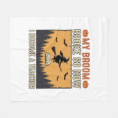 Couverture Polaire Professeur d'Halloween Balai Cassa Conception Vint (Devant (Horizontal))