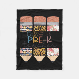Couverture Polaire Professeur Fun Leopard Pencil Joyeux Premier Jour