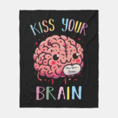 Couverture Polaire Professeur Kiss Your Brain (Devant)