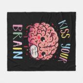 Couverture Polaire Professeur Kiss Your Brain (Devant (Horizontal))