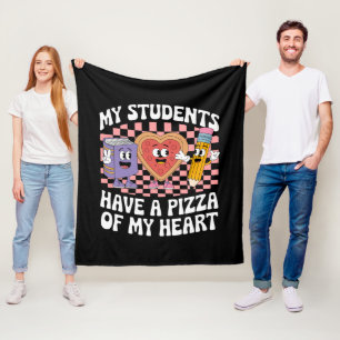 Couverture Polaire Professeur Mes élèves ont une pizza de mon cœur