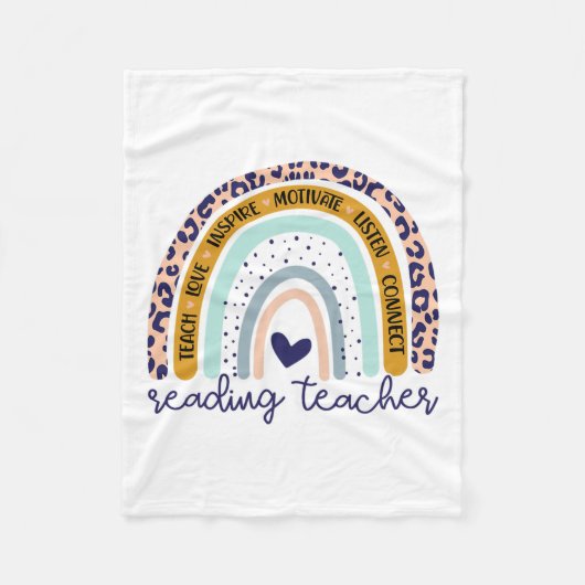 Couverture Polaire Professeur Rainbow Empreinte de léopard Spécialist (Devant)