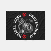 Couverture Polaire Professional Beer Tester Funny Drinking Monkey Quo (Devant (Horizontal))