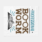 Couverture Polaire Professional Bookworm Avid Book Reader (Devant (Horizontal))