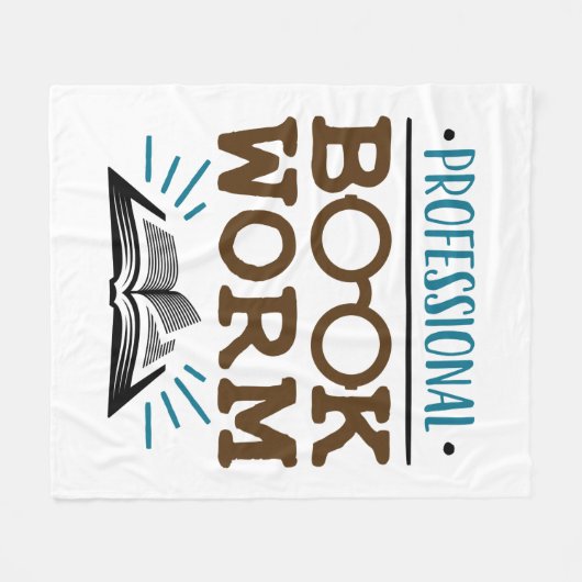 Couverture Polaire Professional Bookworm Avid Book Reader (Devant (Horizontal))