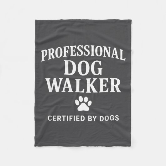 Couverture Polaire Professional Dog Walker - Certified By Dogs Gift  (Devant)