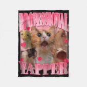 Couverture Polaire Professional Yapper Cat Funny Oddly Specific Dank  (Devant)