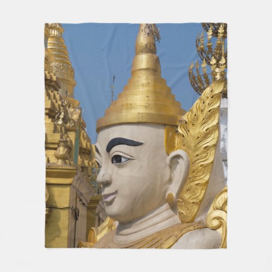 Couverture Polaire Profil de statue de Bouddha (Devant)