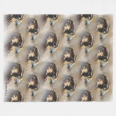 Couverture Polaire Profil d'un faucon pèlerin (Devant (Horizontal))