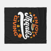Couverture Polaire profiter de la nourriture de thanksgiving dinde re (Devant (Horizontal))