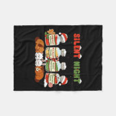 Couverture Polaire Profol Silent Night Funny Vet Tech Christmas  (Devant (Horizontal))