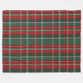 Couverture Polaire Profond Noël Rouge Vert Tartan (Devant (Horizontal))