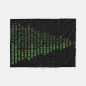 Couverture Polaire Programmeurs Informatiques Binary Christmas Tree E (Devant (Horizontal))