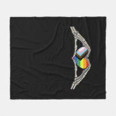 Couverture Polaire Progrès de la fierté cardiaque des mains osseuses (Devant (Horizontal))