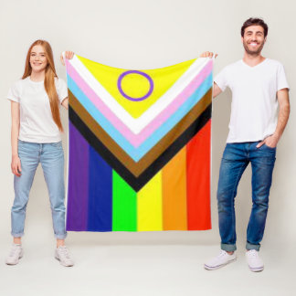 Couverture Polaire Progrès LGBTQIA+ Fierté Cadeau Jeu Blanche