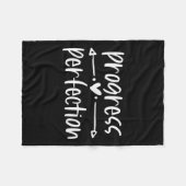 Couverture Polaire Progress Over Perfection Motivational  (Devant (Horizontal))