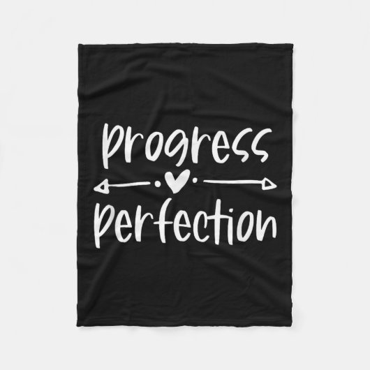 Couverture Polaire Progress Over Perfection Motivational  (Devant)