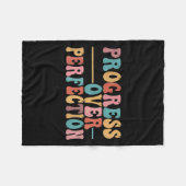 Couverture Polaire Progress Over Perfection Motivational Teacher For  (Devant (Horizontal))