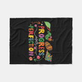 Couverture Polaire Progress Over Perfection Motivational Teacher For  (Devant (Horizontal))