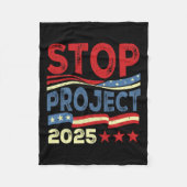 Couverture Polaire Projet 2025 Anti Trump Drapeau américain Femmes po (Devant)