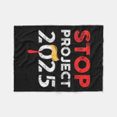 Couverture Polaire Projet 2025 Projet de Trump Anti Trump Cadeau drôl (Devant (Horizontal))