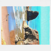 Couverture Polaire Promenade sur la plage avec un chien à Bandon Face (Devant (Horizontal))