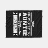 Couverture Polaire Promoted To Auntie Est 2025 Funny New Aunt Reveal (Devant (Horizontal))
