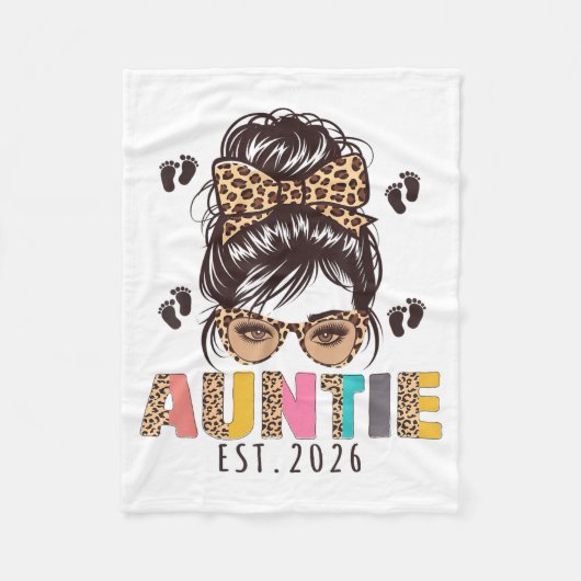 Couverture Polaire Promoted To Auntie Est 2026 Aunt To Be New Aunt Me (Devant)