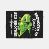 Couverture Polaire Promoted To Big Brother Again Dinosaur Lover Gift  (Devant (Horizontal))