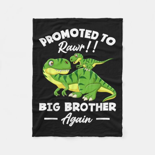 Couverture Polaire Promoted To Big Brother Again Dinosaur Lover Gift  (Devant)